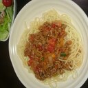 簡単ミートソースパスタ